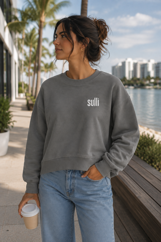 Sulli Womens Graceful Crew Shadow Grey