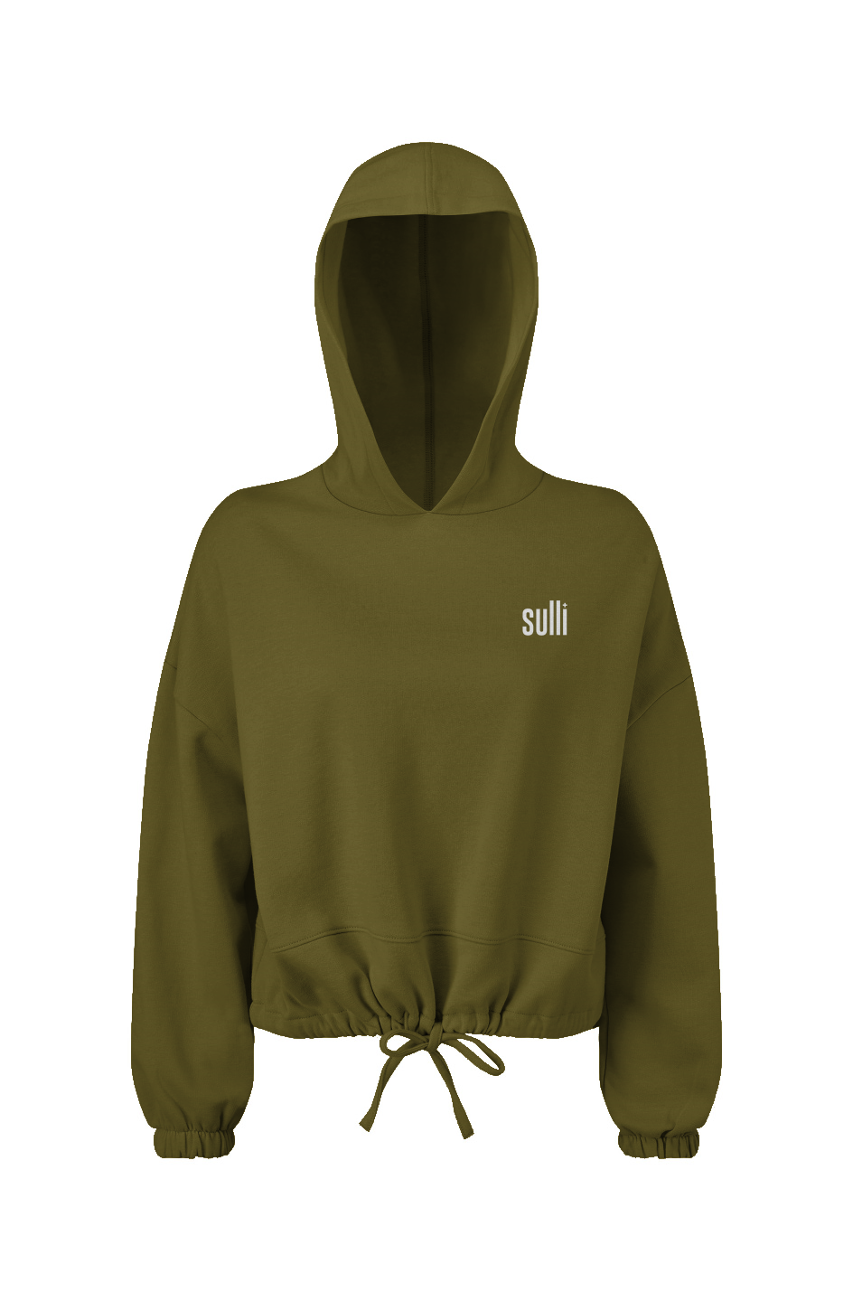 Sulli Ladies Hype Hoodie | Cropped & Oversized Olive
