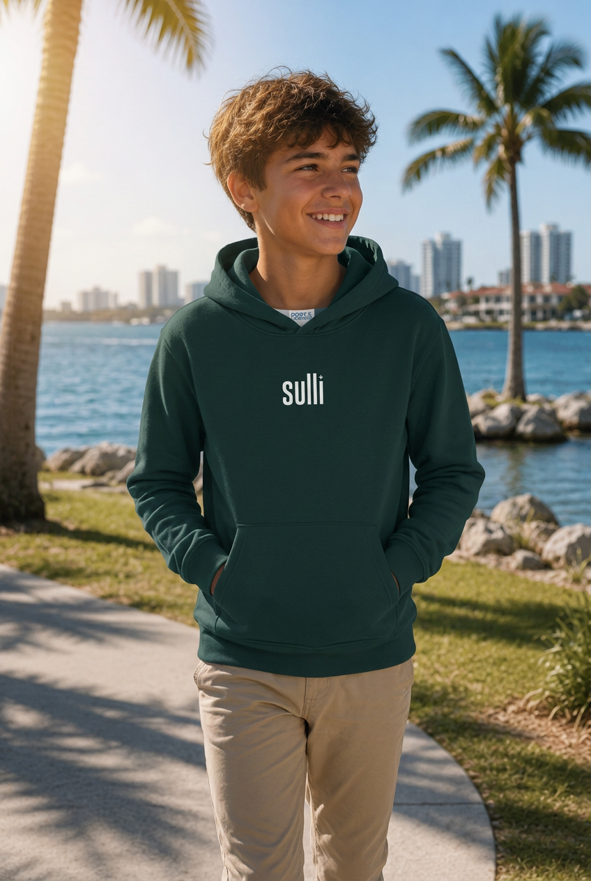Dark Green Youth Future Force Hoodie lifestyle image